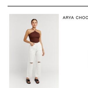 DISSH Chocolate Ribbed Top